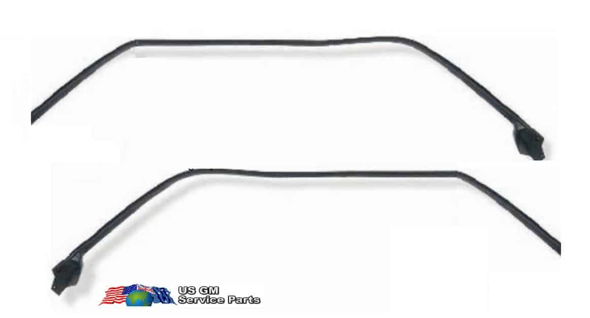 67-68 Full Size Pillarless Sedan: Roof Rail Weatherseals (pr)